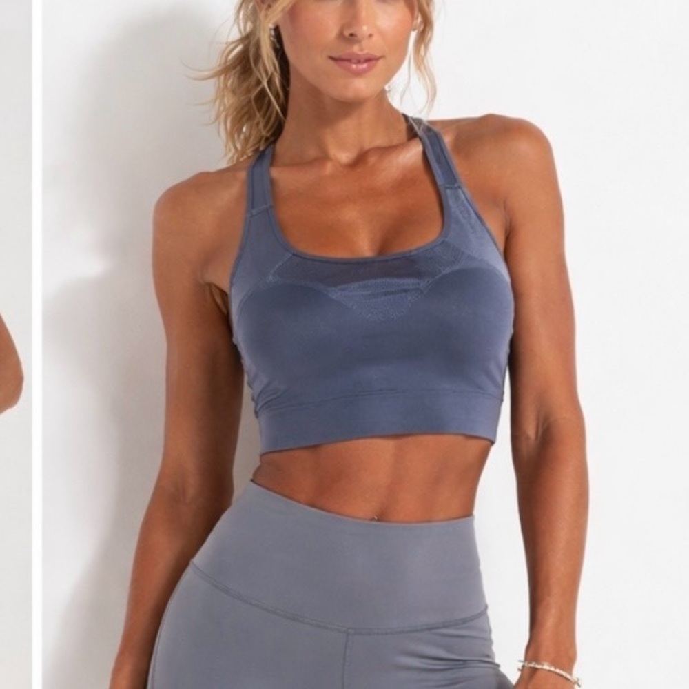 Abercrombie & Fitch Size‎ Medium Blue Gray Sports Tank Bra